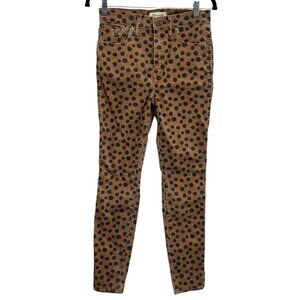 Madewell 10" High Rise Skinny Polka Dot Ankle Jeans Size 27